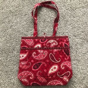 Red paisley Vera Bradley tote bag